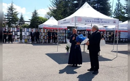 Çorum’da “Maarifin Kalbinde” Temalı Resim Sergisi Açıldı, Eserler SMA Hastası Çocuklar İçin Satılacak