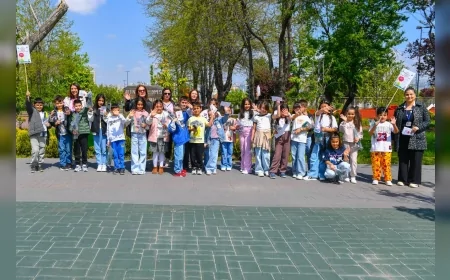 Altındağlı çocuklar Başkent Millet Bahçesi’ni Sevgi Çiçekleriyle renklendirdi