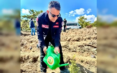 TEPEBAŞI BELEDİYESİ TAK EKİBİ YÖRÜK AKÇAYIR’DA FİDANLARI TOPRAKLA BULUŞTURDU