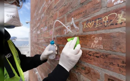 İzmir Büyükşehir Belediyesi Tarihi Asansör’de vandalizme karşı “kentin hafızasını koruma” çalışması yürütüyor