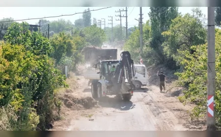 Aydın Büyükşehir Belediye Başkanı Özlem Çerçioğlu kırsal mahalle yollarında bakım ve çevre düzenleme çalışmalarını sürdürüyor