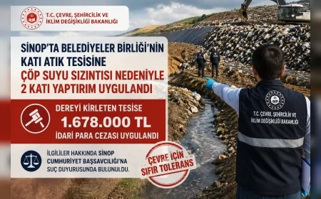 Çevre, Şehircilik ve İklim Değişikliği Bakanlığı Sinop’taki Katı Atık Tesisine 1 Milyon 678 Bin TL Ceza Uyguladı