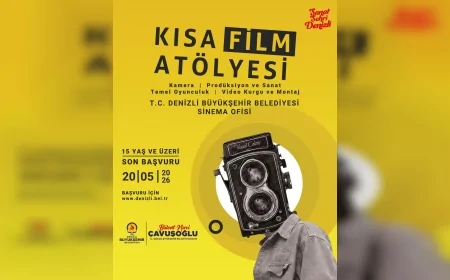 Denizli Büyükşehir Belediyesi Kısa Film Atölyesi ile sinema tutkunlarını eğitim programında buluşturacak