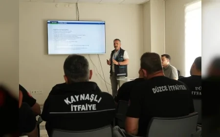 Düzce Belediyesi İtfaiyesi, DERGAZ eğitiminde doğalgaz yangınlarına müdahale yöntemlerini güncelledi