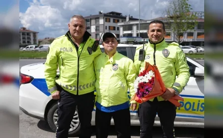 Düzce Belediyesi, down sendromlu Oğuz Kaan’ın polislik hayalini Engelliler Haftası’nda gerçeğe dönüştürdü