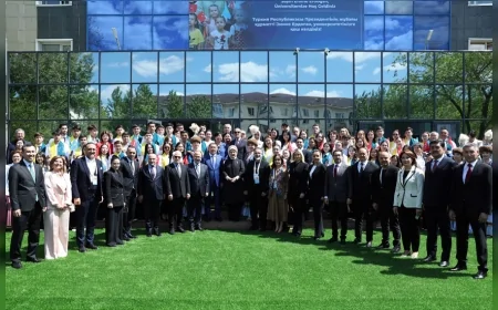 Cumhurbaşkanı Recep Tayyip Erdoğan’ın eşi Emine Erdoğan Kazakistan’da Uluslararası Sıfır Atık Eğitim Laboratuvarı’nın açılışını yaptı