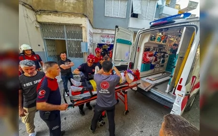 İzmir Buca’da Apartman Boşluğuna Düşen Vatandaş İtfaiyenin Müdahalesiyle Kurtarıldı