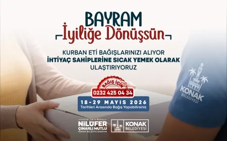 Konak Belediyesi Kurban Bayramı İçin Dayanışma Ağı Kurdu Bağışlar Aşevinde Yemek Olup İhtiyaç Sahiplerine Ulaşacak