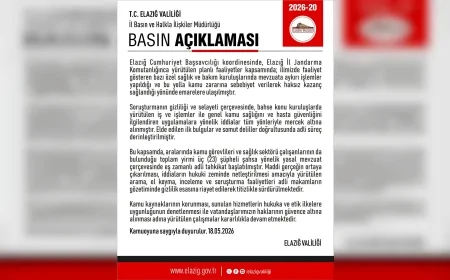 ELAZIĞ’DA ÖZEL SAĞLIK VE BAKIM KURULUŞLARINA YÖNELİK SORUŞTURMADA 23 ŞÜPHELİ HAKKINDA ADLİ İŞLEM BAŞLATILDI