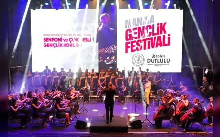 Manisa Büyükşehir Belediyesi Gençlik Festivali’nde Senfoni Orkestrası ve Çok Sesli Koro’dan unutulmaz konser
