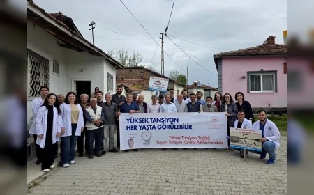 Çorum İl Sağlık Müdürlüğü Abdalata Köyü’nde sağlık taraması ve farkındalık etkinliği düzenledi