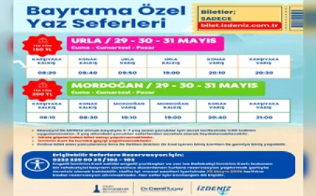 İzmir Büyükşehir Belediyesi bayramda Urla ve Mordoğan gemi seferlerini başlatıyor