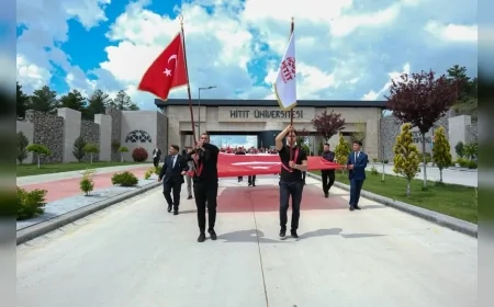 Hitit Üniversitesi’nde Şehitler İçin Vefa Yürüyüşü Düzenlendi