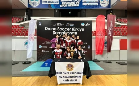 İstanbul Çekmeköy Şehit Ömer Halisdemir Kız Anadolu İmam Hatip Lisesi, Drone Soccer Türkiye Şampiyonası’nda 12’de 12 yaparak namağlup zirveye çıktı
