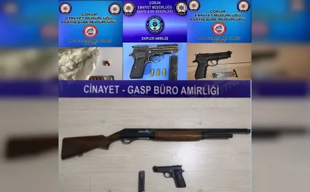Çorum İl Emniyet Müdürlüğü: “Bir Haftada 3 Aranan Şahıs Yakalandı, Çok Sayıda Silah ve Uyuşturucu Ele Geçirildi”