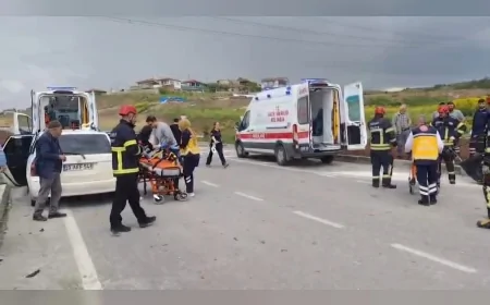 Çorum’da iki otomobilin çarpıştığı kazada 7 kişi yaralandı