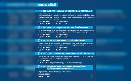Yalova Belediyesi Kurban Bayramı’nda kabristan ziyaretleri için ücretsiz servis hizmeti başlattı
