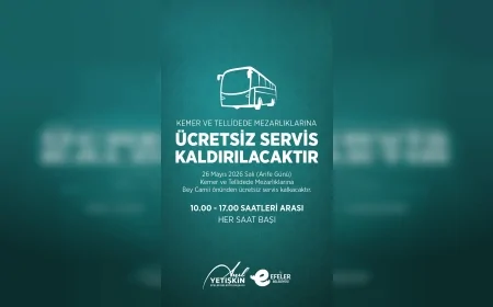 Efeler Belediyesi arife gününde Tellidede ve Kemer Mezarlıkları’na ücretsiz servis kaldıracak
