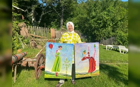 Ressam Nazende Yücel sınırları aşan sanat yolculuğunu Romanya’daki uluslararası kampa taşıyor