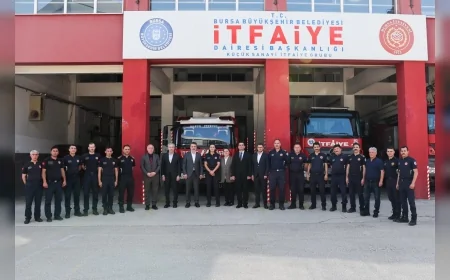 Bursa Büyükşehir Belediyesi Başkan Vekili Şahin Biba’dan bayram öncesi itfaiye personeline ziyaret