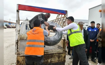 Ankara Büyükşehir Belediyesi üreticilere 15 milyon metreden fazla damla sulama borusu desteği sağladı