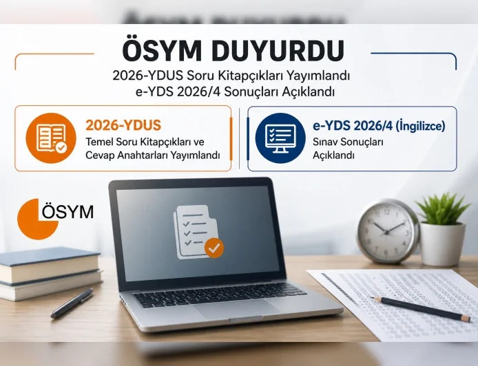 ÖSYM 2026-YDUS Soru Kitapçıkları ile e-YDS 2026/4 Sonuçlarını Erişime Açtı