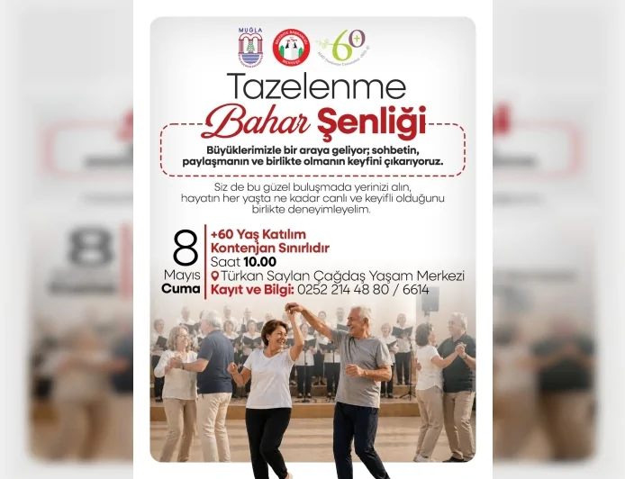 Menteşe Belediyesi 60 yaş üstü vatandaşlar için Tazelenme Bahar Şenliği düzenliyor