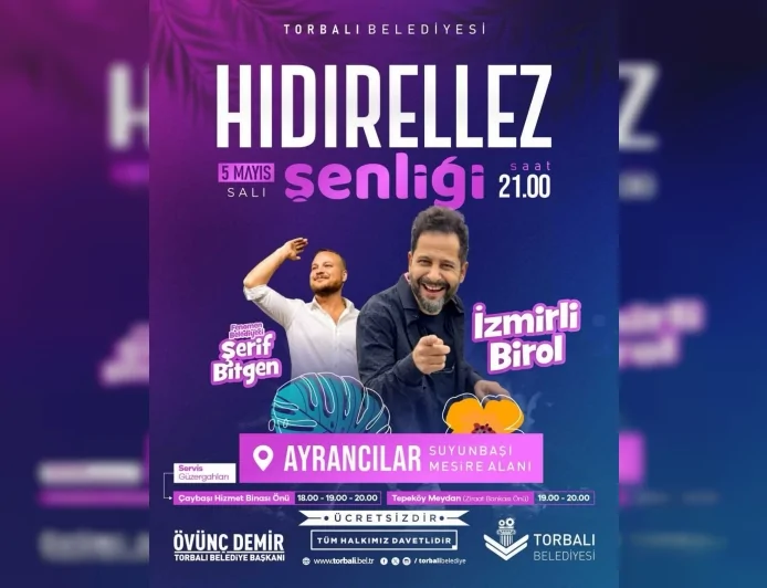 Torbalı Belediyesi Hıdırellez Şenliği Ayrancılar’da Müzik ve Eğlenceyle Kutlanacak