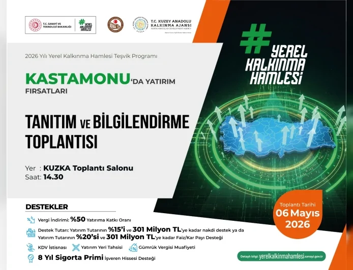 Kastamonu Valisi Meftun Dallı Başkanlığında Yatırım Destekleri Toplantısı 6 Mayıs’ta Düzenlenecek