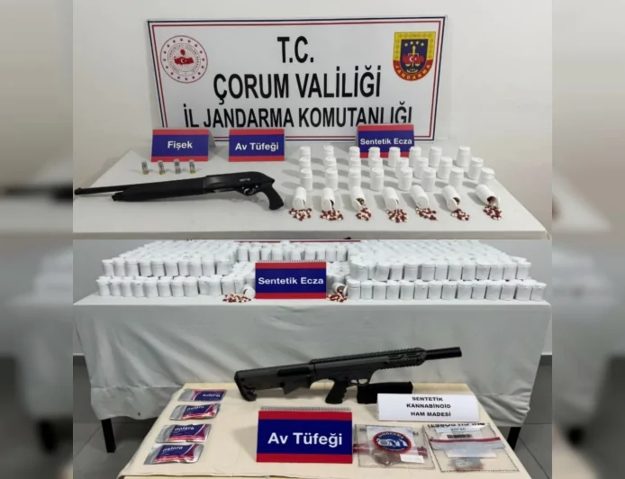 Çorum’da Uyuşturucu Operasyonlarında 46 Bin Hap ve Silah Ele Geçirildi, 29 Şüpheli Tutuklandı