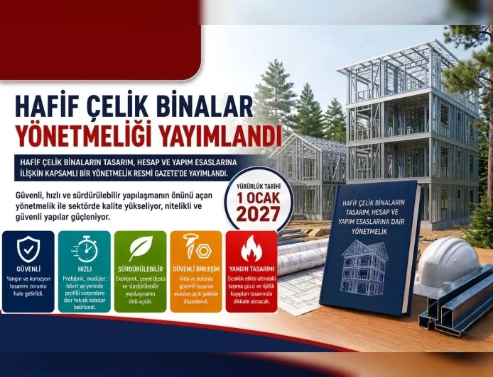 Çevre, Şehircilik ve İklim Değişikliği Bakanlığı hafif çelik yapılarda yeni standartları Resmi Gazete’de yayımladı