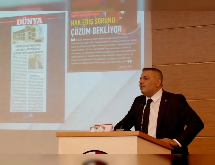 Malatya TSO Başkanı Oğuzhan Ata Sadıkoğlu: “Hak ediş ödemelerindeki gecikmeler yeniden inşa sürecini kilitliyor”