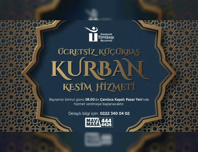 Tepebaşı Belediyesi Kurban Bayramı İçin Çamlıca Kapalı Pazar Yeri’nde Kesim Alanını Hazırladı