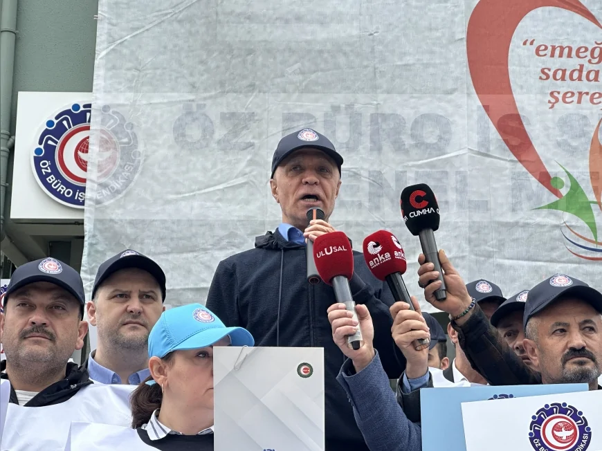 Öz Büro İş Sendikası Genel Başkanı Baki Gülbaba 1 Mayıs’ta Ankara’dan seslendi: “Gelir vergisi yüzde 15’e sabitlenmeli”