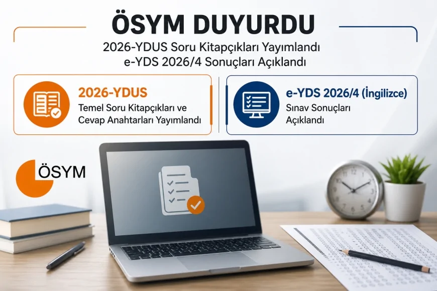ÖSYM 2026-YDUS Soru Kitapçıkları ile e-YDS 2026/4 Sonuçlarını Erişime Açtı