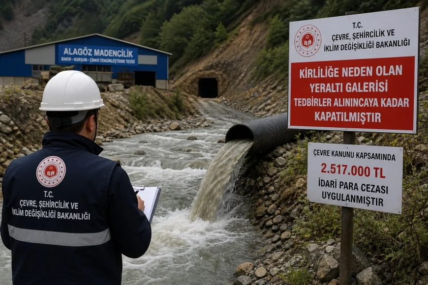 Giresun Doğankent’te çevreyi kirleten madene kısmi kapatma ve 2 milyon 517 bin TL ceza uygulandı