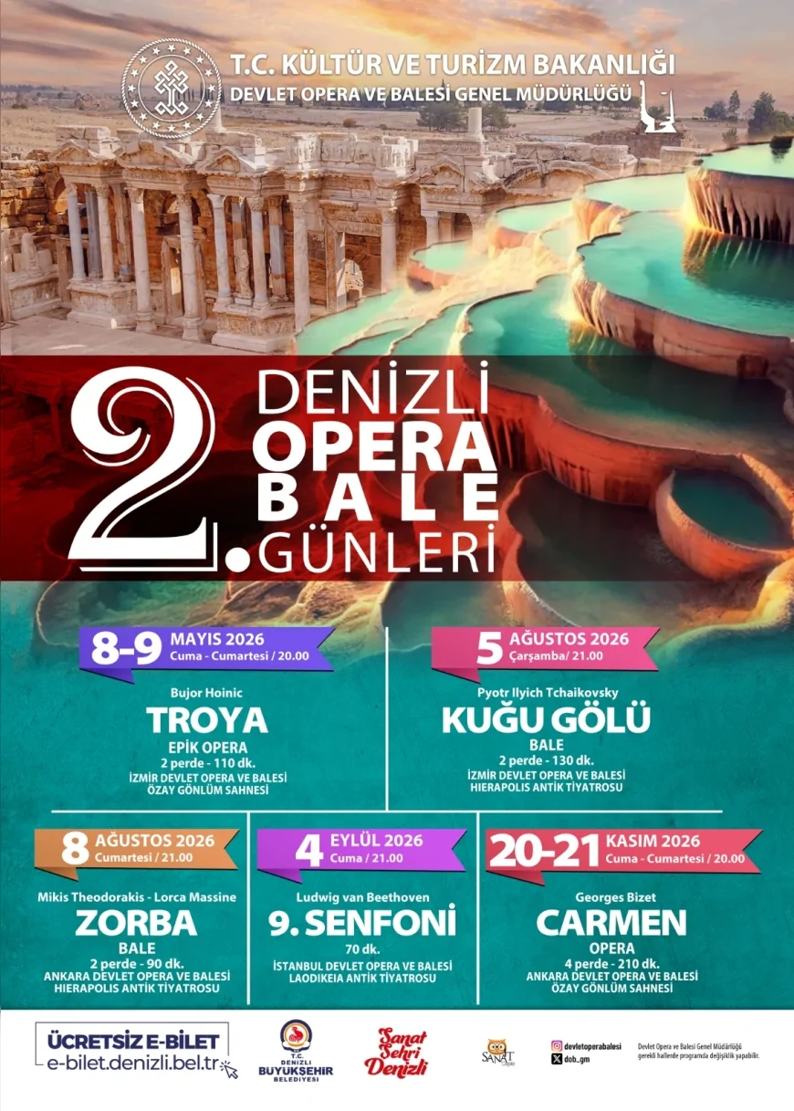 DENİZLİ BÜYÜKŞEHİR BELEDİYE BAŞKANI BÜLENT NURİ ÇAVUŞOĞLU: “DENİZLİ’Yİ KÜLTÜR VE SANAT ŞEHRİ YAPIYORUZ” OPERA VE BALE GÜNLERİ BAŞLIYOR