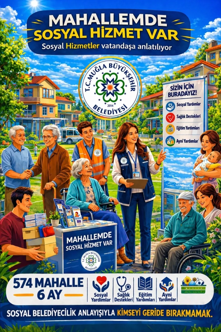 Muğla Büyükşehir Belediyesi “Mahallemde Sosyal Hizmet Var” Projesiyle 574 Mahallede Vatandaşa Doğrudan Ulaşacak