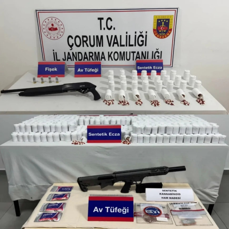 Çorum’da Uyuşturucu Operasyonlarında 46 Bin Hap ve Silah Ele Geçirildi, 29 Şüpheli Tutuklandı