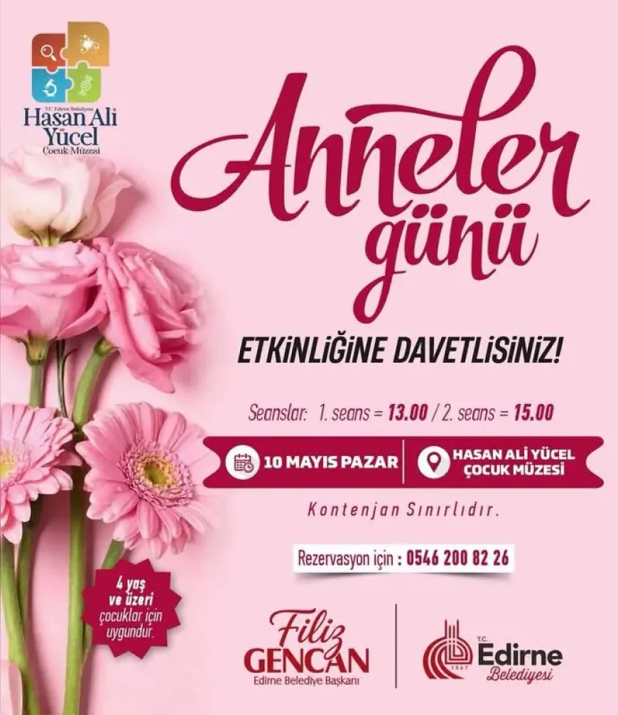 Edirne Belediye Başkanı Filiz Gencan: “Annelerimizle unutulmaz anılar biriktireceğimiz etkinliklere tüm hemşehrilerimizi bekliyoruz”