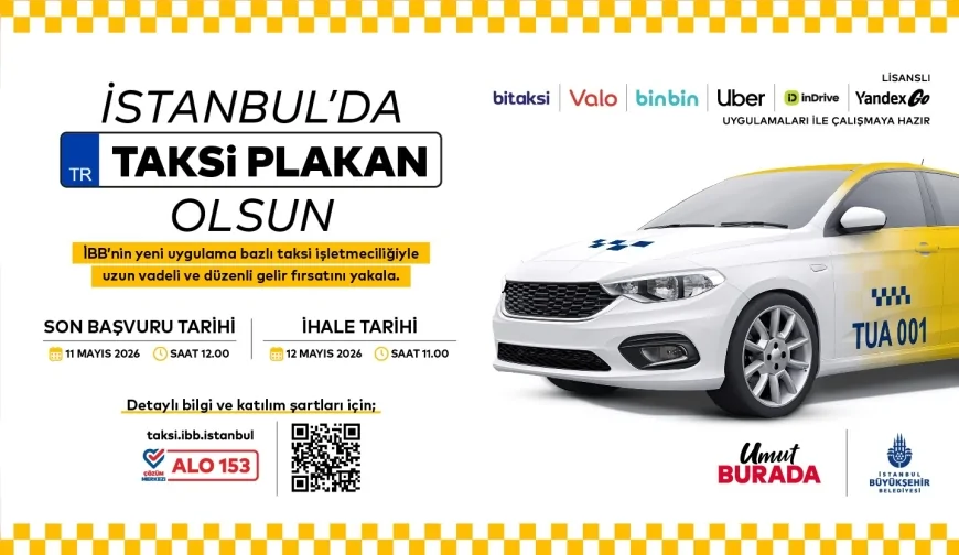 İBB’nin Uygulama Bazlı Taksi Projesinde 8. İhale 12 Mayıs’ta Yenikapı’da Yapılacak