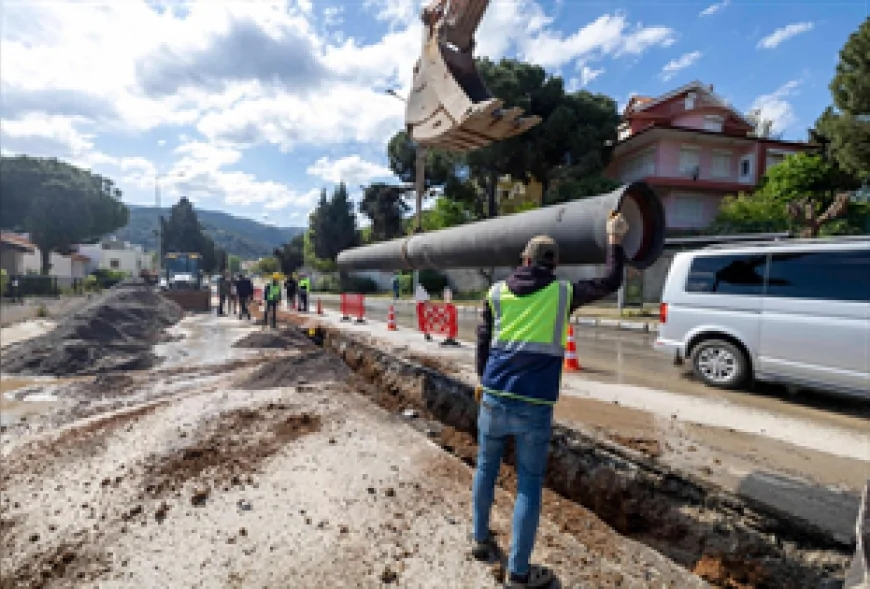 İZSU Genel Müdürlüğü Güzelbahçe ve Yelki’de su sorununu çözecek yeni hattı hayata geçiriyor
