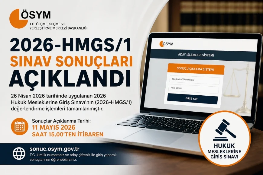 ÖSYM 2026 Hukuk Mesleklerine Giriş Sınavı Sonuçlarının Açıklandığını Duyurdu