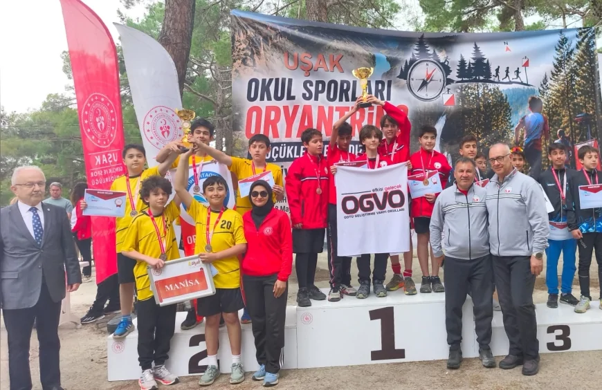 Manisa’yı Temsil Eden Demirci Fatih Ortaokulu Oryantiringde Türkiye İkincisi Oldu
