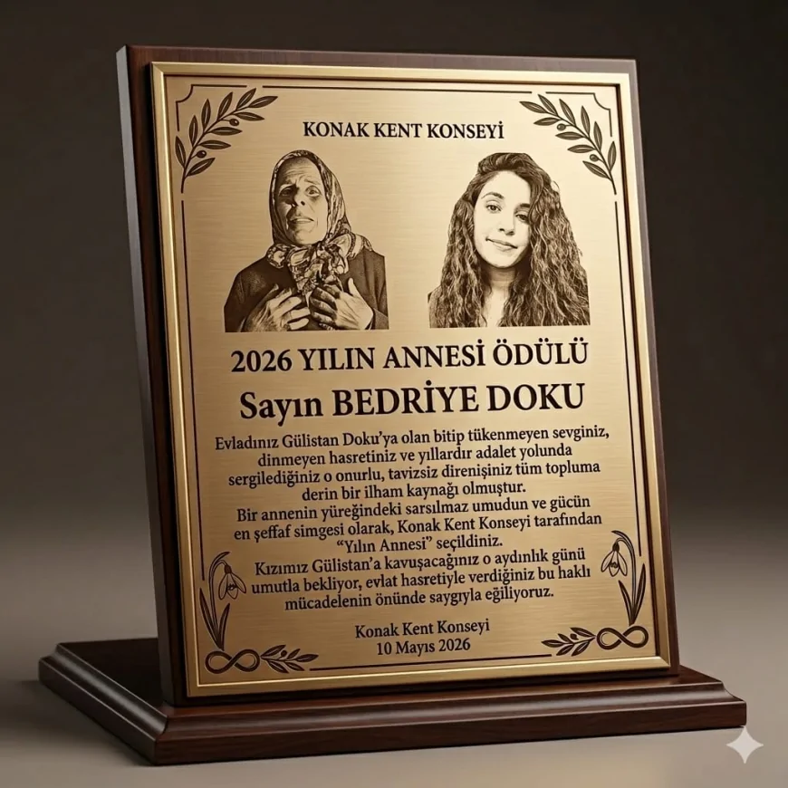 Konak Kent Konseyi Gülistan Doku’nun annesi Bedriye Doku’ya “Yılın Annesi” unvanı verdi
