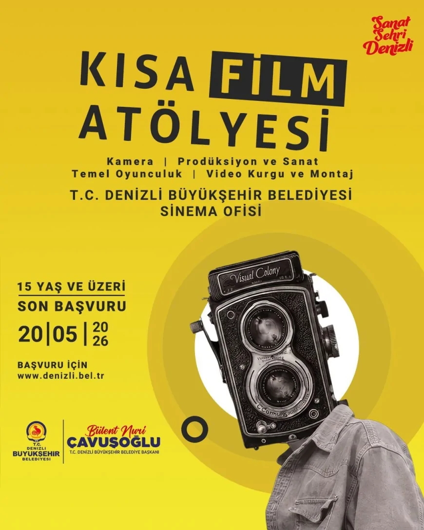 Denizli Büyükşehir Belediyesi Kısa Film Atölyesi ile sinema tutkunlarını eğitim programında buluşturacak