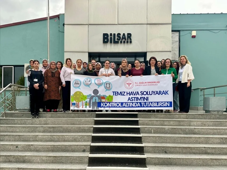 Çorum İl Sağlık Müdürlüğü Bilsar Tekstil Çalışanlarına Astım ve Hipertansiyon Eğitimi Verdi