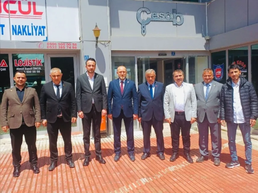 Yeniden Refah Partisi Çorum İl Başkanı Nuri Kuşcu’dan ÇESOB Başkanı Recep Gür’e Hayırlı Olsun Ziyareti
