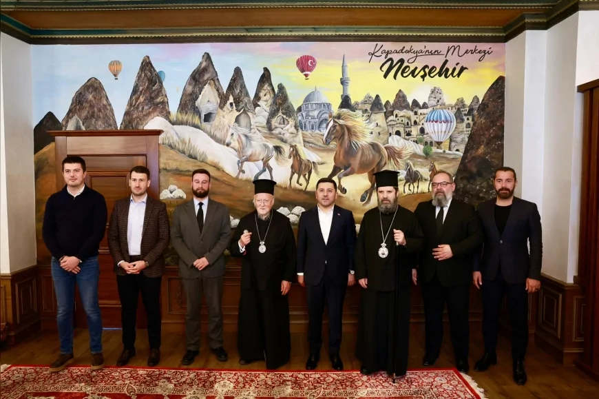 Fener Rum Patriği Bartholomeos Nevşehir Belediye Başkanı Rasim Arı’yı Ziyaret Etti