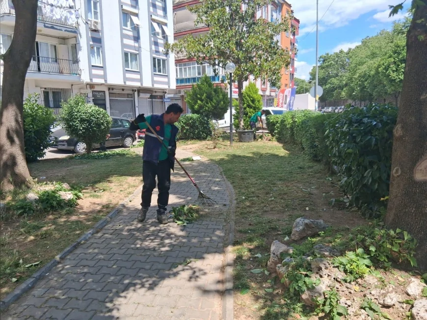 Efeler’de park ve yeşil alanlarda bakım çalışmaları sürüyor, mahalle parkları yenileniyor
